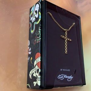 Ed Hardy Necklace with cross Pendant